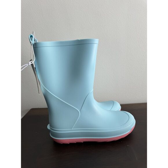 Cat & Jack Girls Youth Shoes 2 Blue Andy Slip-On Waterproof Rain Boots new NWT - Picture 2 of 3